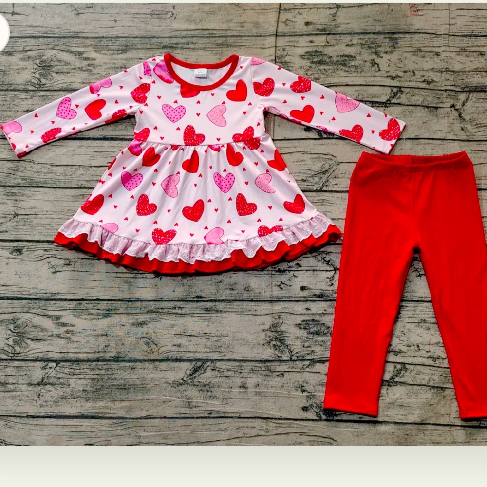 Boutique valentine kid outfit